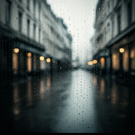 Verregnetes Fenster